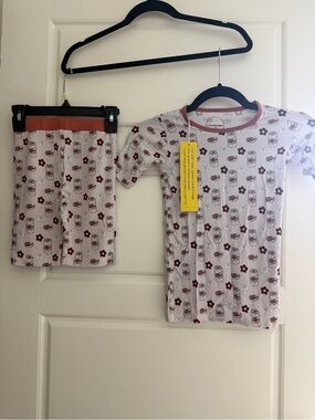 Kids DR Pepper Bamboo Floral & Can Pattern Pajama Set - Soft Short Sleeve